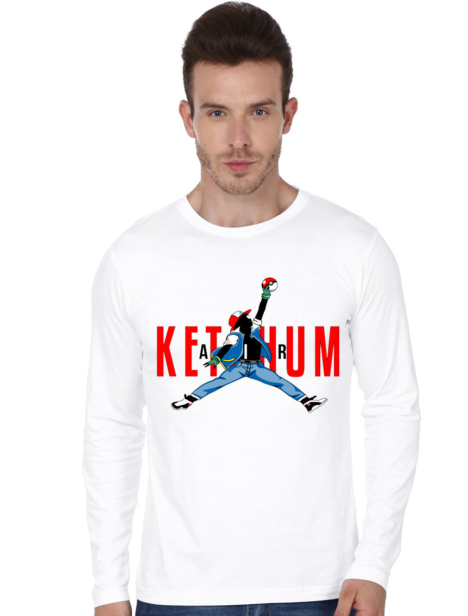 AIR kETCHUM White Full Sleeve T-Shirt Hoodie, Sweatshirt | CoreVibeTees.com