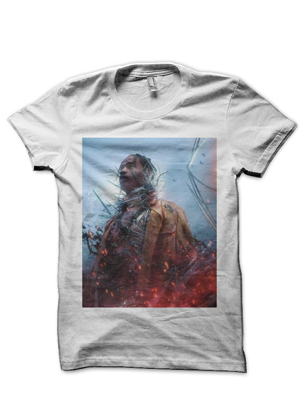 Travis Scott White Half Sleeve T-Shirt Hoodie, Sweatshirt | CoreVibeTees.com