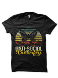 Funny Anti Social Butterfly Introverts Vintage Retro Style Black Half Sleeve T-Shirt Hoodie, Sweatshirt | CoreVibeTees.com