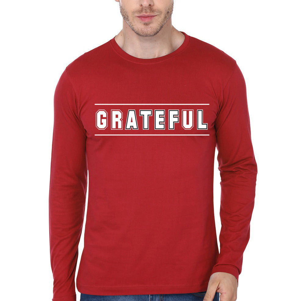 Grateful for Appreciation and Gratitude Red Full Sleeve T-Shirt Hoodie, Sweatshirt | CoreVibeTees.com