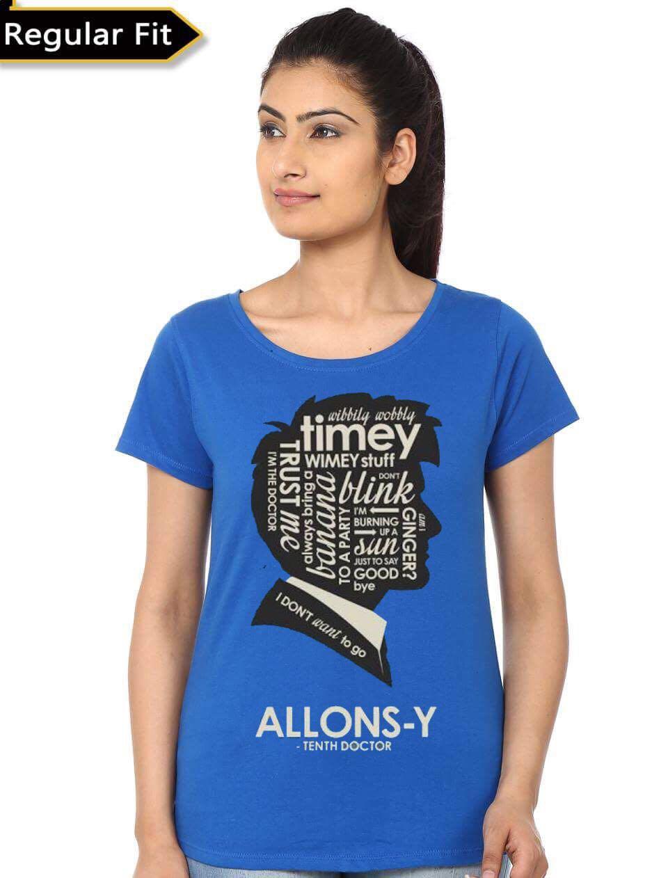Tenth Doctor Royal Blue Girlâ€™s T-Shirt Hoodie, Sweatshirt | CoreVibeTees.com