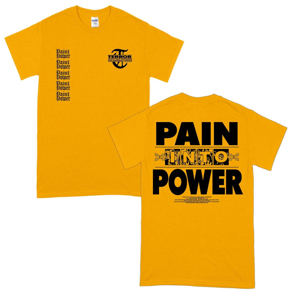 Pain Into Power T-Shirt (Yellow) Hoodie, Sweatshirt | CoreVibeTees.com