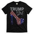 Trump Girl High Heel Faux Rhinestone Us Flag Vote Trump 2024 T-Shirt Hoodie, Sweatshirt | CoreVibeTees.com