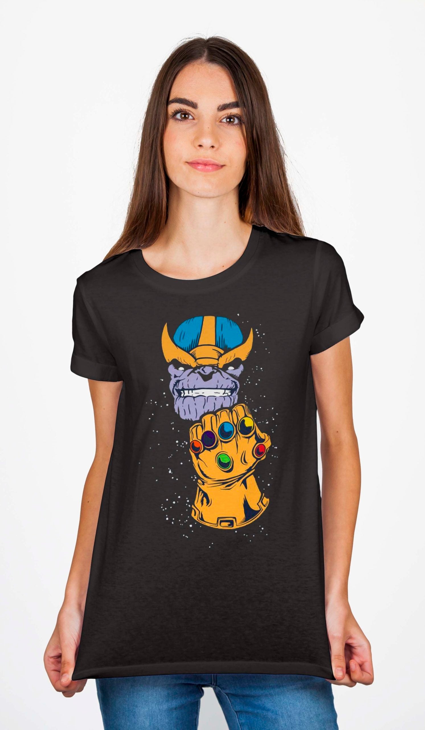 Thanos Girlâ€™s Black T-Shirt Hoodie, Sweatshirt | CoreVibeTees.com