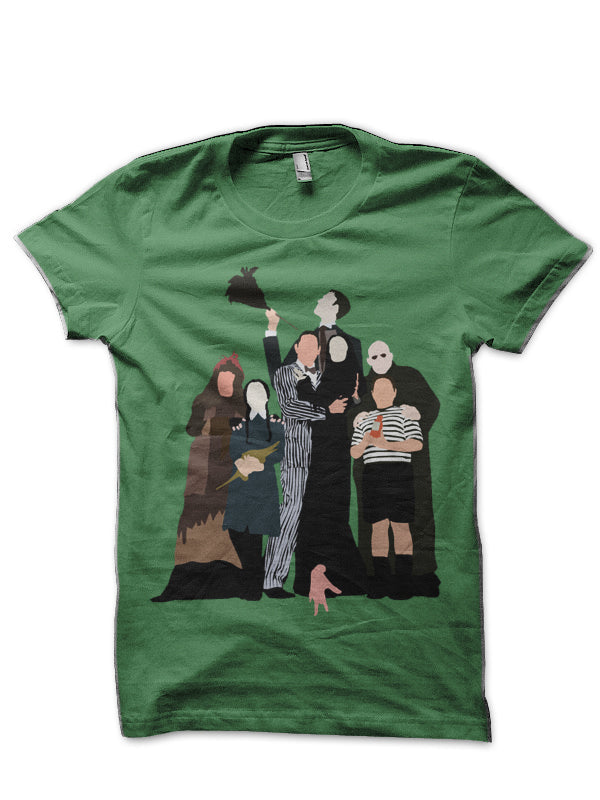 Minimalist Addams Family Green T-Shirt Hoodie, Sweatshirt | CoreVibeTees.com
