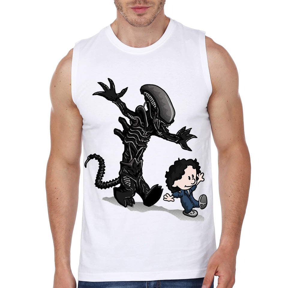 The Alien & Kid White Vest T-Shirts, Hoodie, Sweatshirt | CoreVibeTees.com