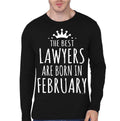 Best Lawyers Are Born In February Black Full Sleeve T-Shirt Hoodie, Sweatshirt | CoreVibeTees.com