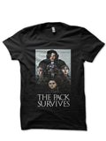 The Pack Survives GOT House Stark Black T-Shirt Hoodie, Sweatshirt | CoreVibeTees.com