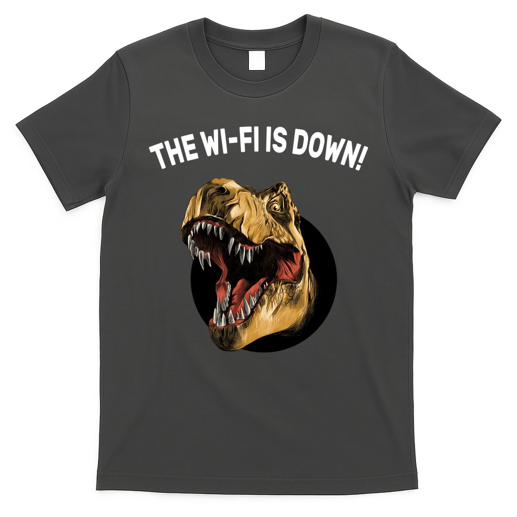 The Wifi Is Down Funny T-rex T-Shirt Hoodie, Sweatshirt | CoreVibeTees.com