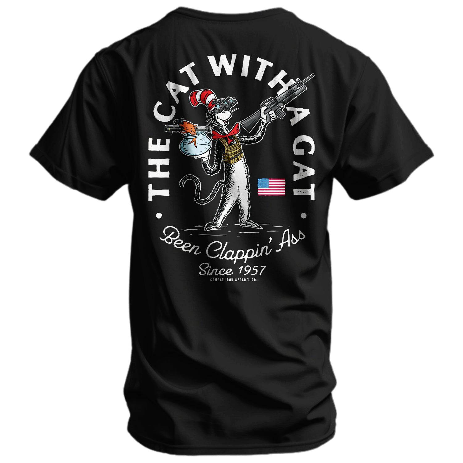 The Cat With A Gat Remix Men's T-Shirt Hoodie, Sweatshirt | CoreVibeTees.com (Image 1)