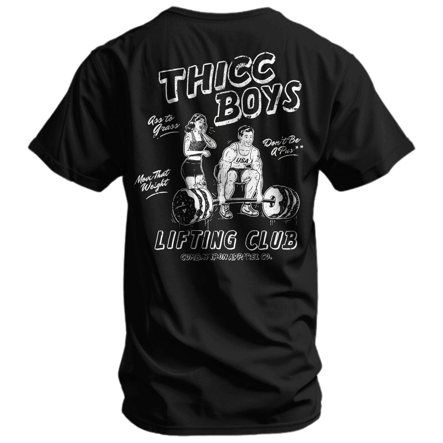 Thicc Boys Workout Club Men's T-Shirt Hoodie, Sweatshirt | CoreVibeTees.com (Image 1)
