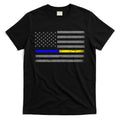 Thin Blue Gold Line Police Dispatcher Flag T-Shirt Hoodie, Sweatshirt | CoreVibeTees.com