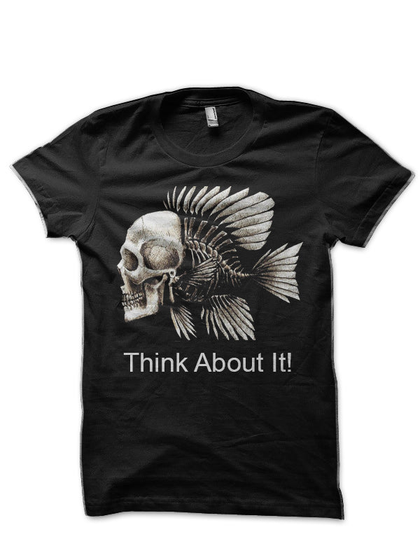 Think About It Half Sleeve Black T-Shirt Hoodie, Sweatshirt | CoreVibeTees.com