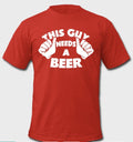This Guy Needs A Beer Half Sleeve Red T-Shirt Hoodie, Sweatshirt | CoreVibeTees.com
