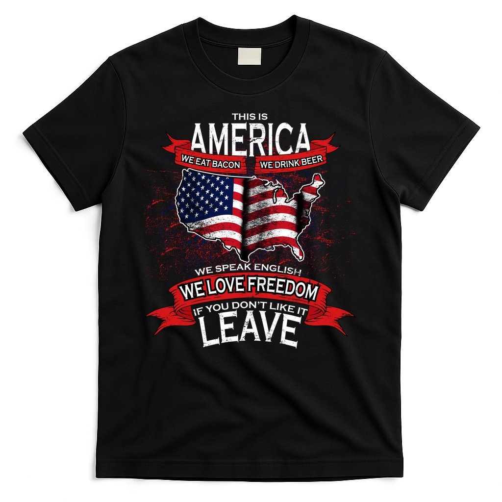 This Is America If You Don't like It Leave T-Shirt Hoodie, Sweatshirt | CoreVibeTees.com