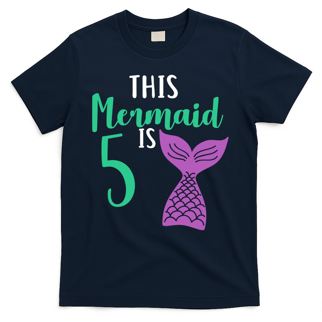 This Mermaid Is 5 Years Old Birthday T-Shirt Hoodie, Sweatshirt | CoreVibeTees.com