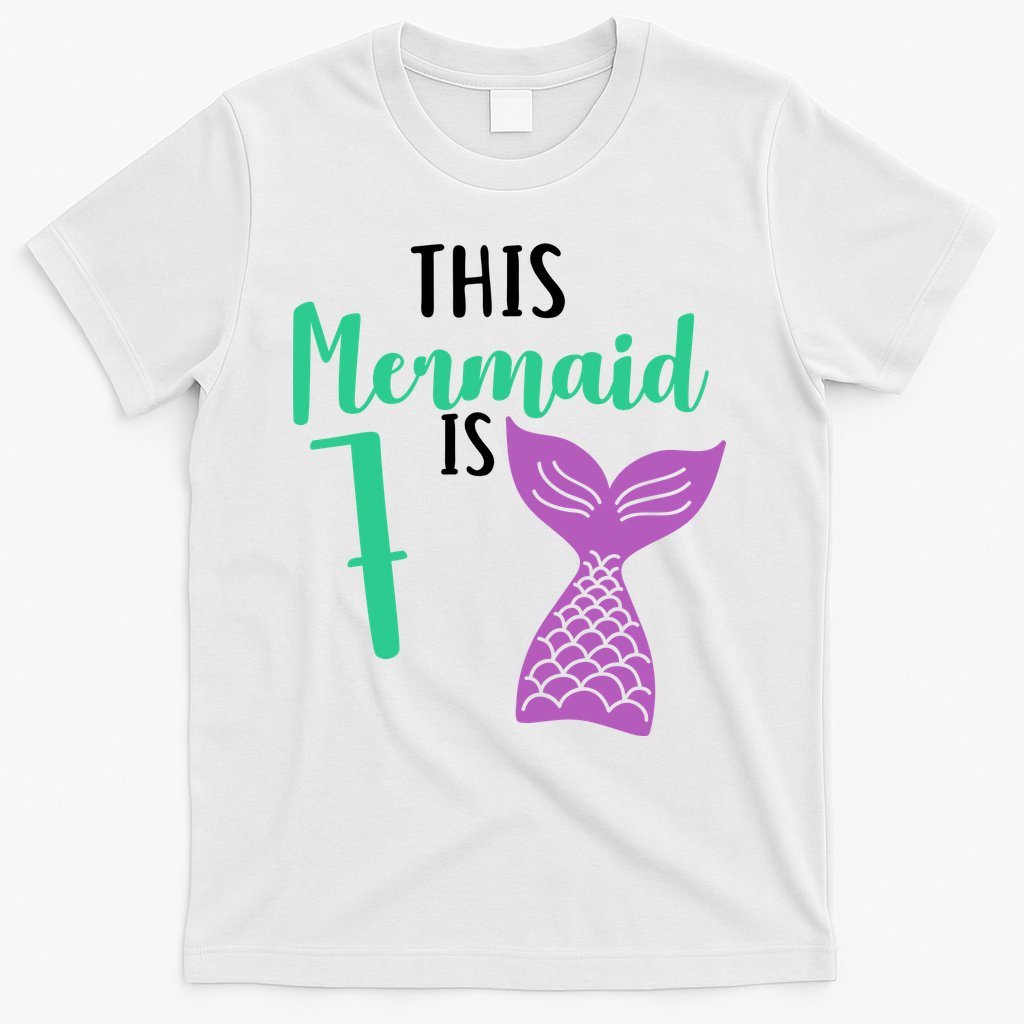 This Mermaid Is 7 Years Old Birthday T-Shirt Hoodie, Sweatshirt | CoreVibeTees.com