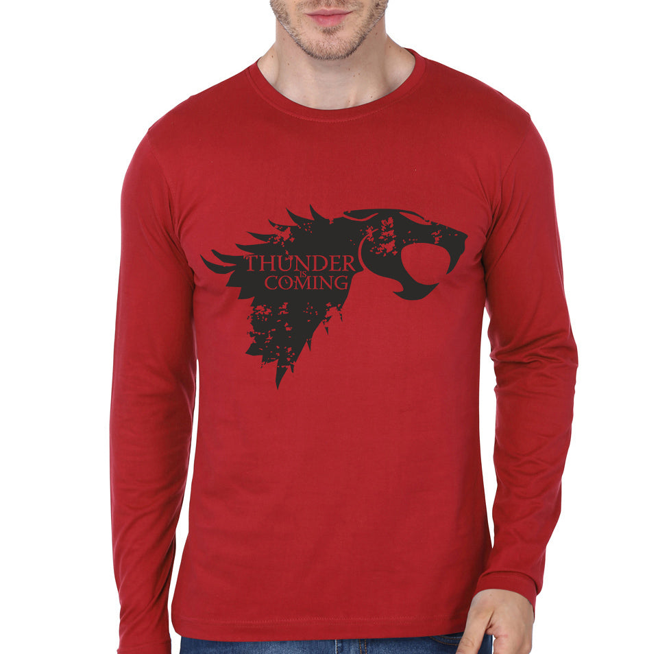 Winter Is Coming Red Full Sleeve Tee Hoodie, Sweatshirt | CoreVibeTees.com