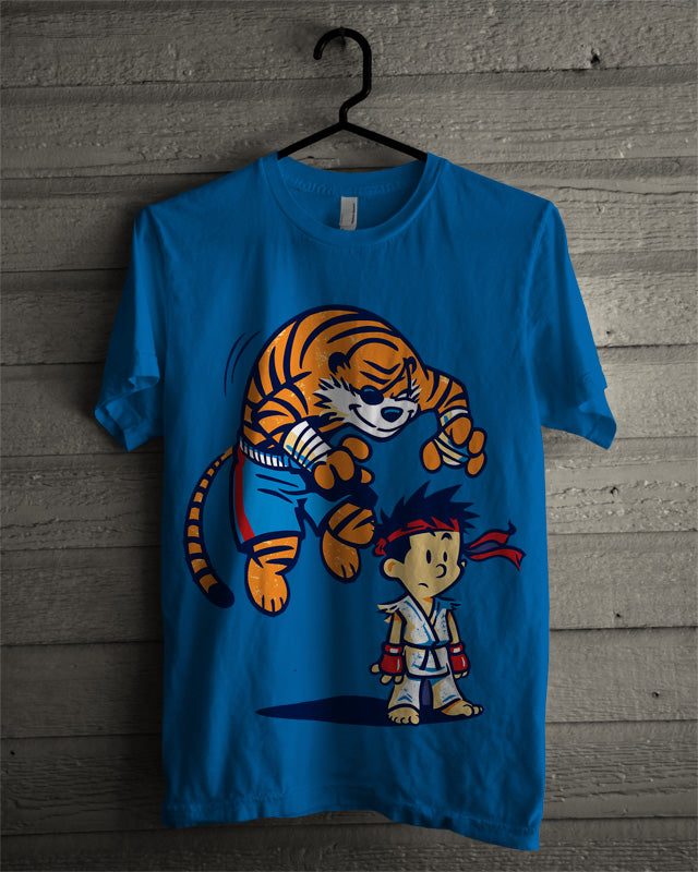Tiger & Kid Blue Tee Style001 Hoodie, Sweatshirt | CoreVibeTees.com