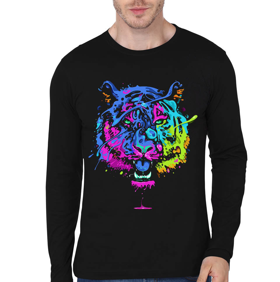 Tiger Black Full Sleeve T-Shirt Hoodie, Sweatshirt | CoreVibeTees.com