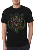 Artistic Tiger Face Black T-Shirt Hoodie, Sweatshirt | CoreVibeTees.com