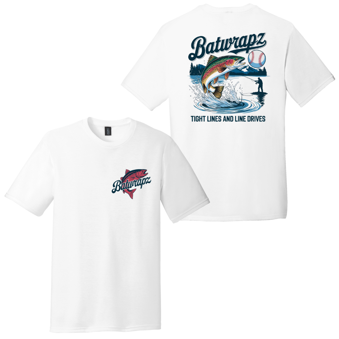 BatWrapz Baseball Tight Lines & Line Drives Youth T-Shirt - White Hoodie, Sweatshirt | CoreVibeTees.com