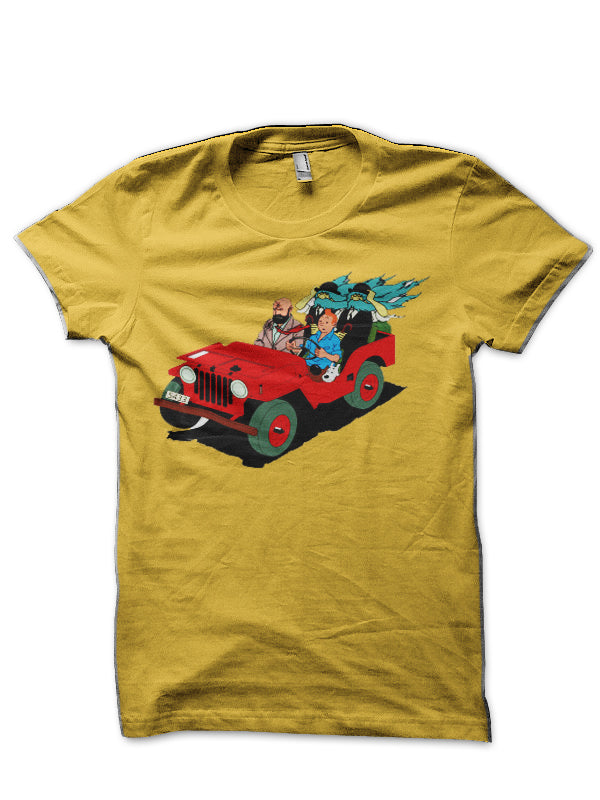 Tintin Black Gold Half Sleeve T-Shirt Hoodie, Sweatshirt | CoreVibeTees.com