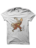 Tintin Half Sleeve White T-Shirt Hoodie, Sweatshirt | CoreVibeTees.com