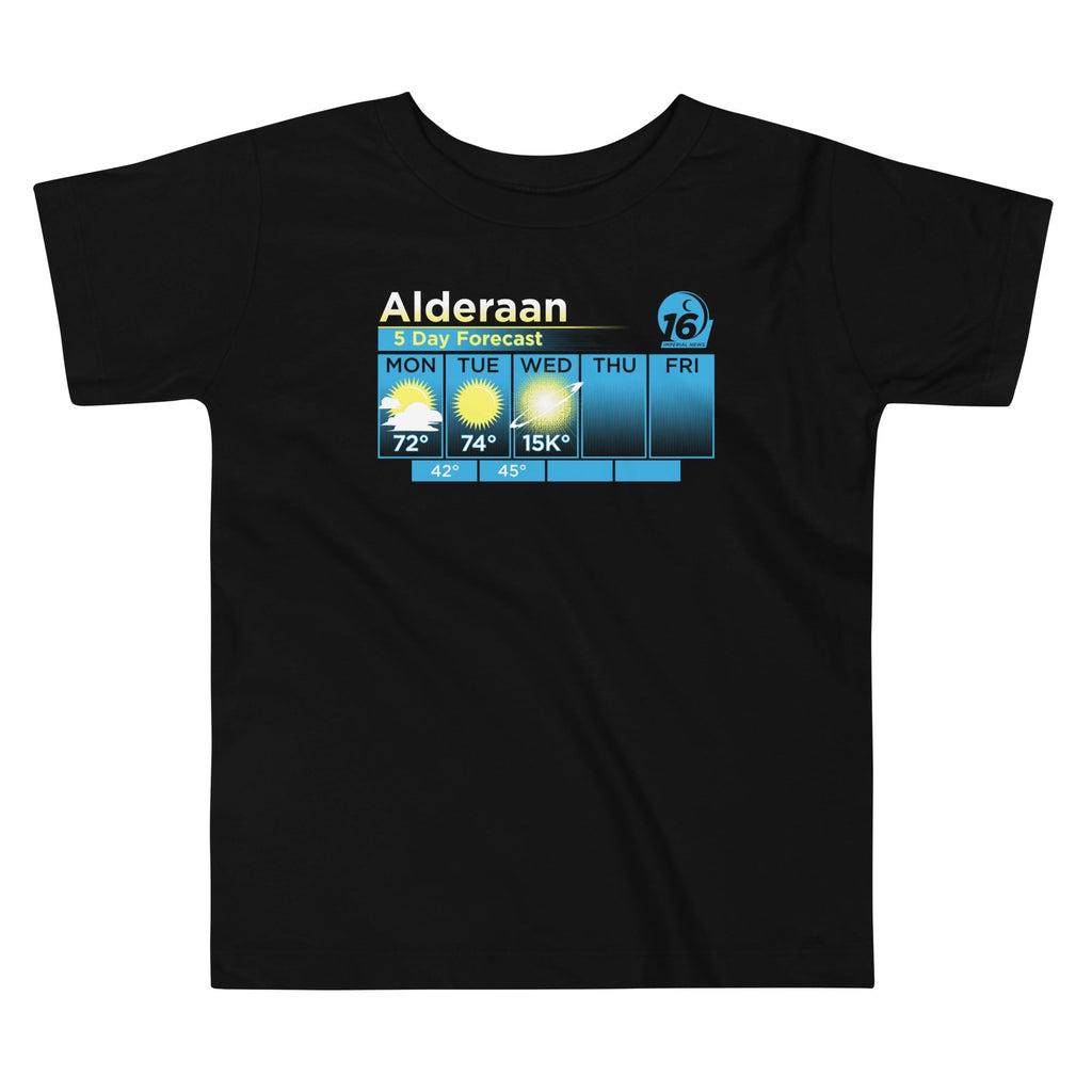 Alderaan 5 Day Forecast Kid's Toddler Tee Hoodie, Sweatshirt | CoreVibeTees.com (Image 1)