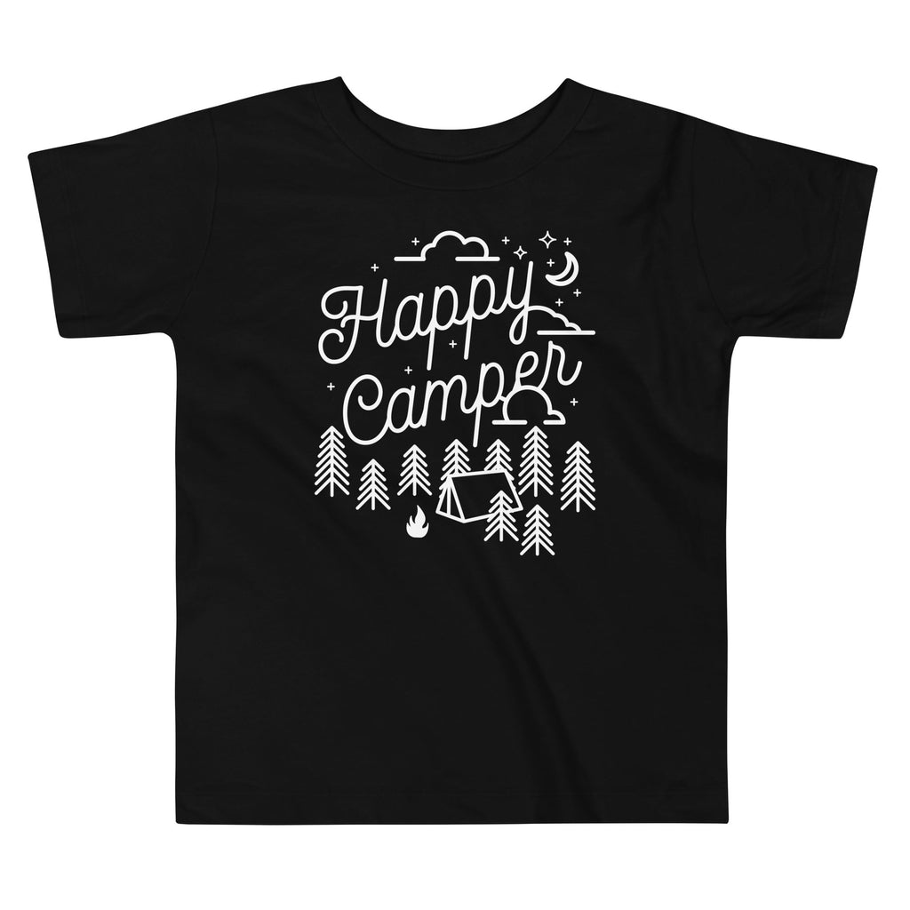 Happy Camper Kid's Toddler Tee Hoodie, Sweatshirt | CoreVibeTees.com (Image 1)