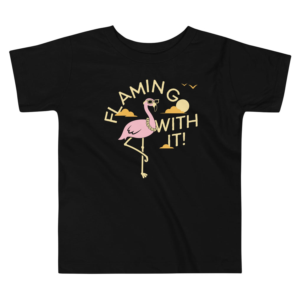 Flamingo With It Kid's Toddler Tee Hoodie, Sweatshirt | CoreVibeTees.com