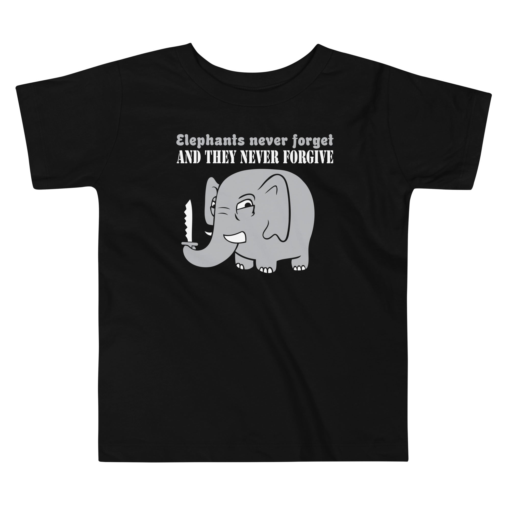 Elephants Never Forgive Kid's Toddler Tee Hoodie, Sweatshirt | CoreVibeTees.com