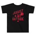 Just A Bit Outside Kid's Toddler Tee Hoodie, Sweatshirt | CoreVibeTees.com (Image 1)
