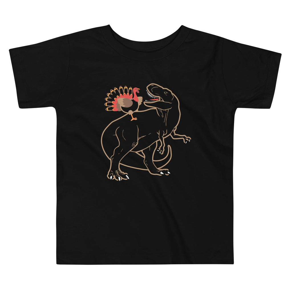 Turkey Riding T-Rex Kid's Toddler Tee Hoodie, Sweatshirt | CoreVibeTees.com