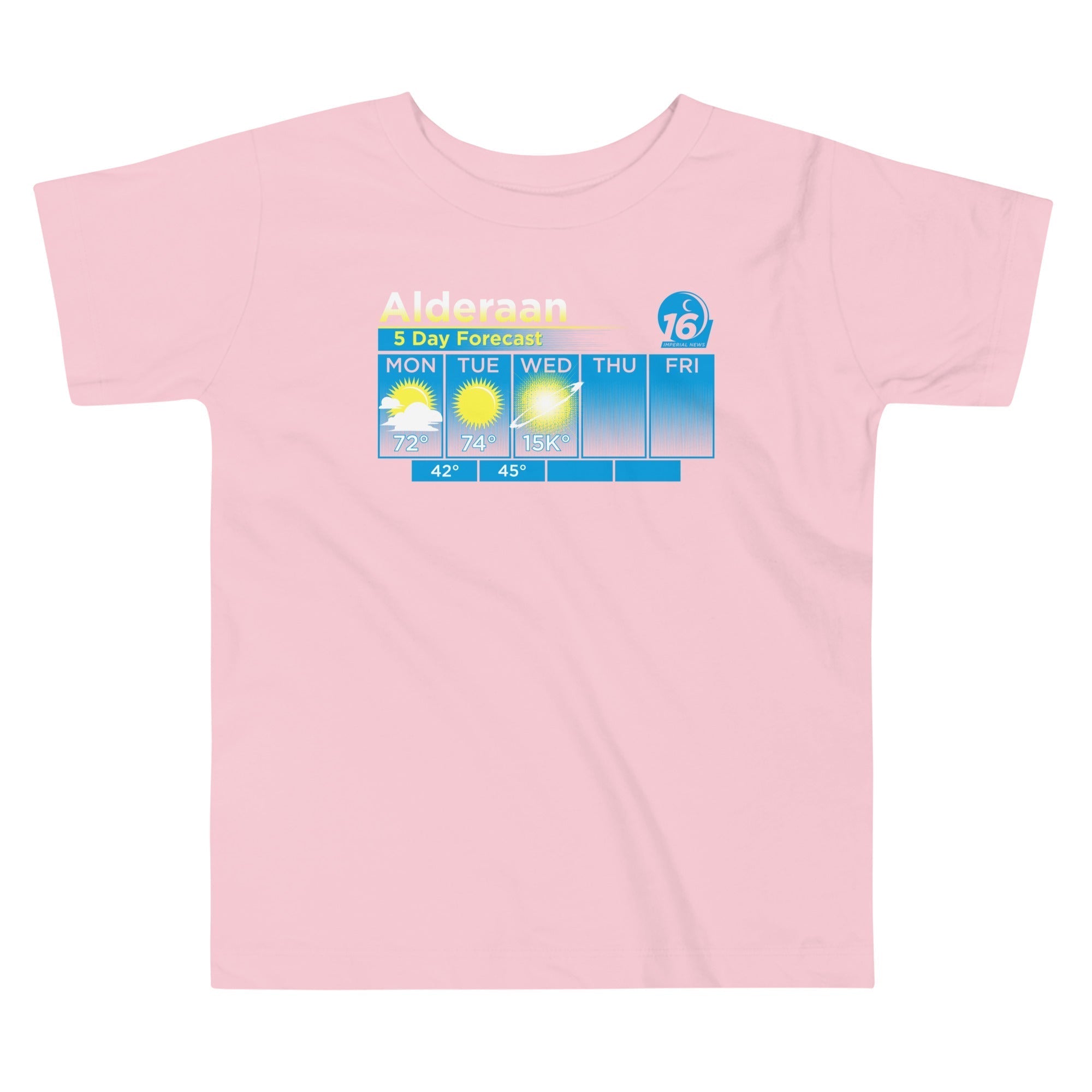 Alderaan 5 Day Forecast Kid's Toddler Tee Hoodie, Sweatshirt | CoreVibeTees.com (Image 2)