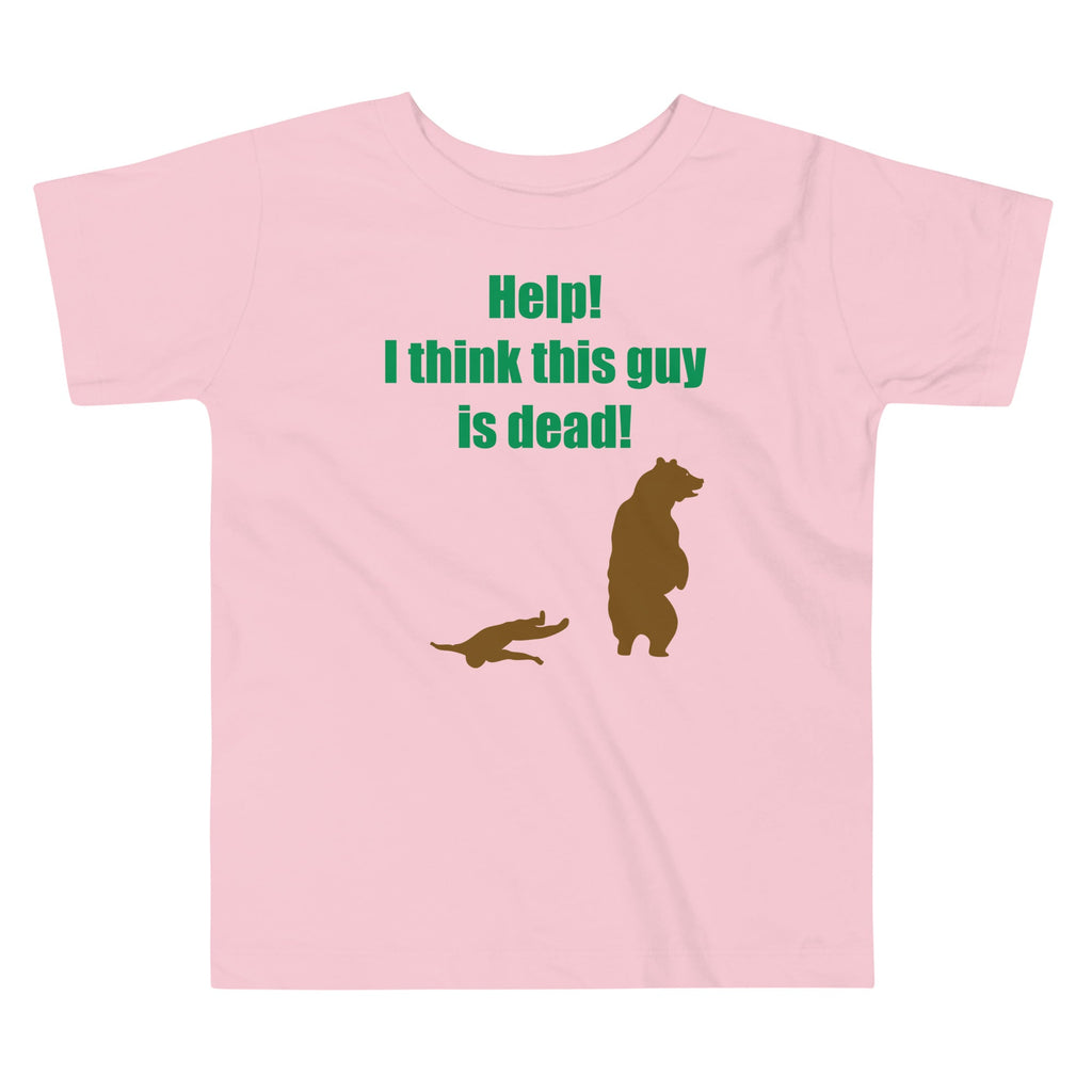 Help! I Think This Guy Is Dead! Kid's Toddler Tee Hoodie, Sweatshirt | CoreVibeTees.com (Image 2)