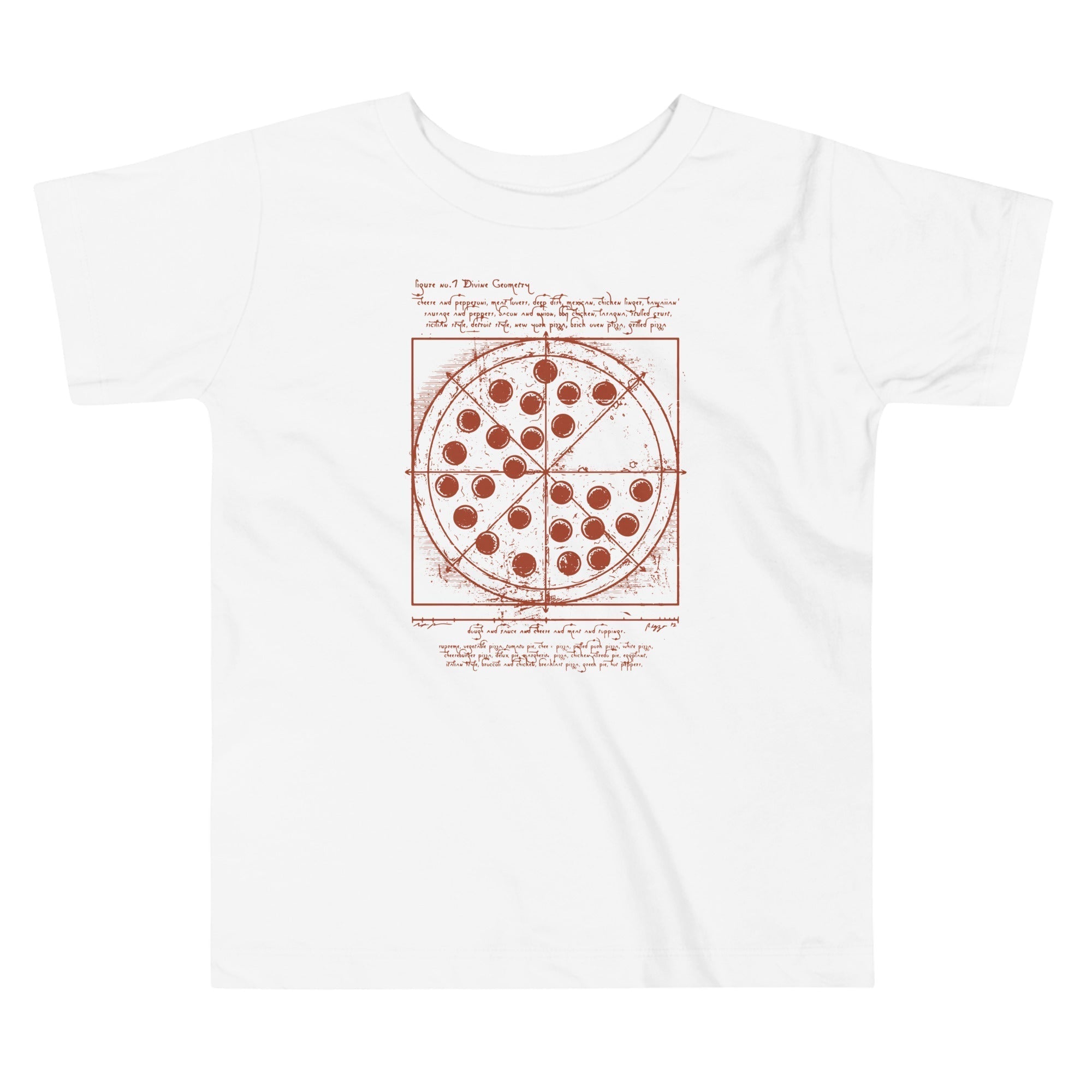 Vitruvian Pizza Kid's Toddler Tee Hoodie, Sweatshirt | CoreVibeTees.com (Image 2)