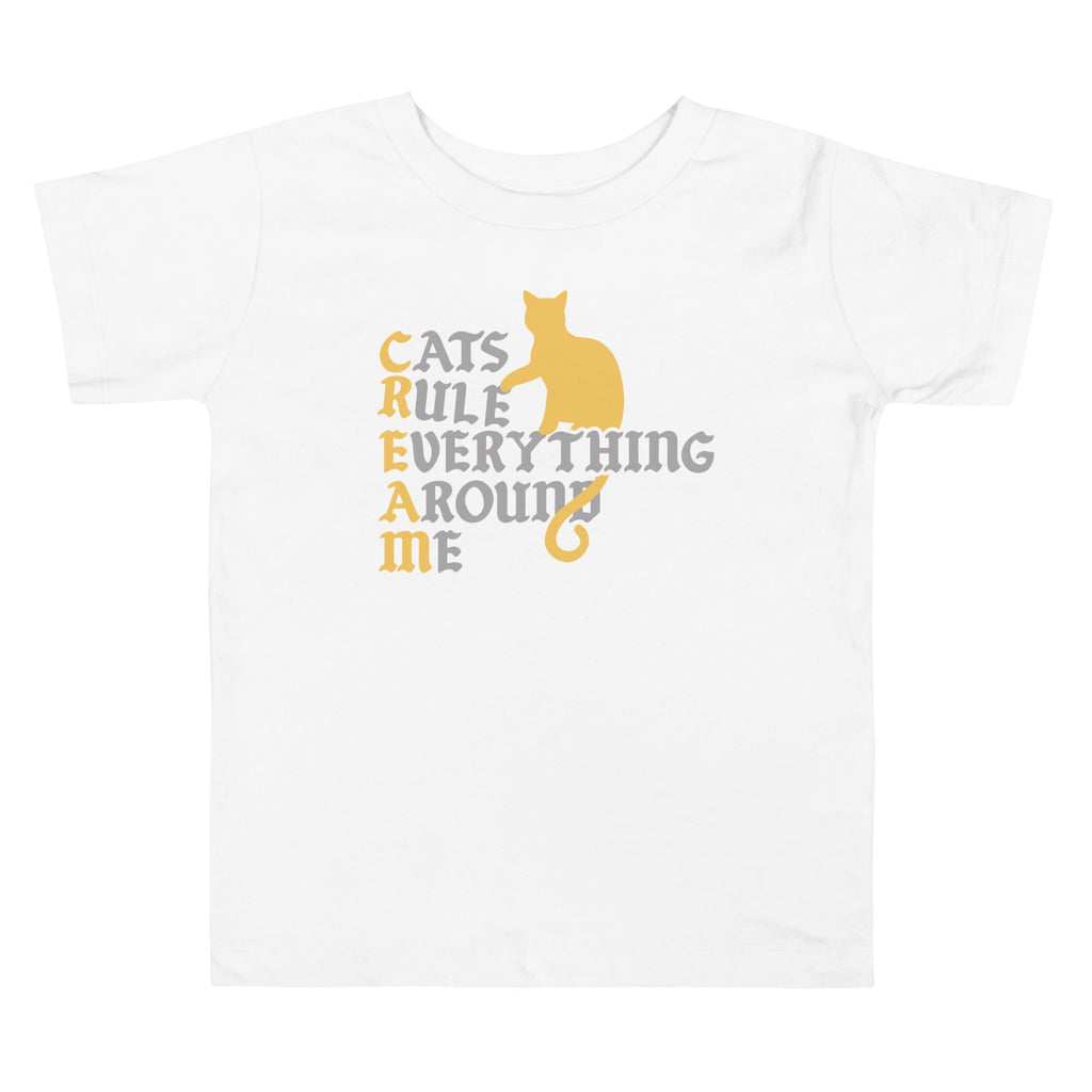 Cats Rule Everything Around Me Kid's Toddler Tee Hoodie, Sweatshirt | CoreVibeTees.com (Image 1)