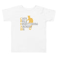 Cats Rule Everything Around Me Kid's Toddler Tee Hoodie, Sweatshirt | CoreVibeTees.com (Image 1)