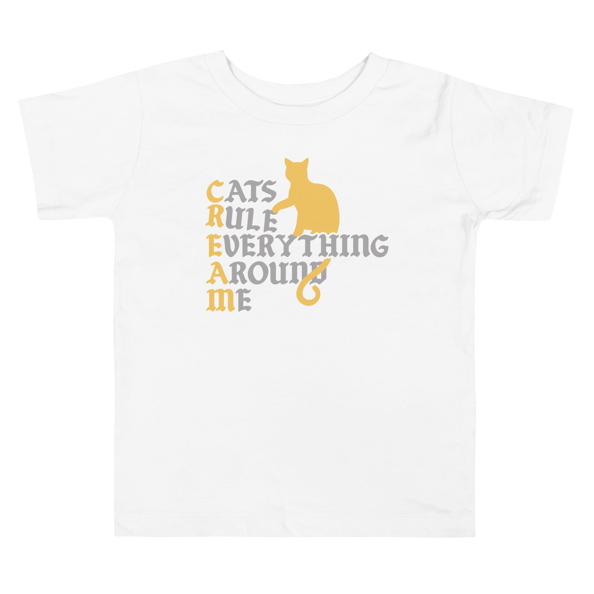Cats Rule Everything Around Me Kid's Toddler Tee Hoodie, Sweatshirt | CoreVibeTees.com (Image 1)