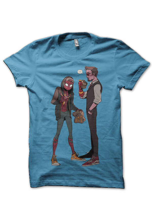 Tony And Peter Light Blue T-Shirt Hoodie, Sweatshirt | CoreVibeTees.com