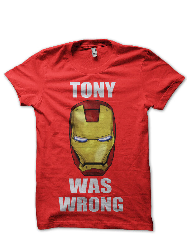 Tony Was Wrong Red Tee Hoodie, Sweatshirt | CoreVibeTees.com