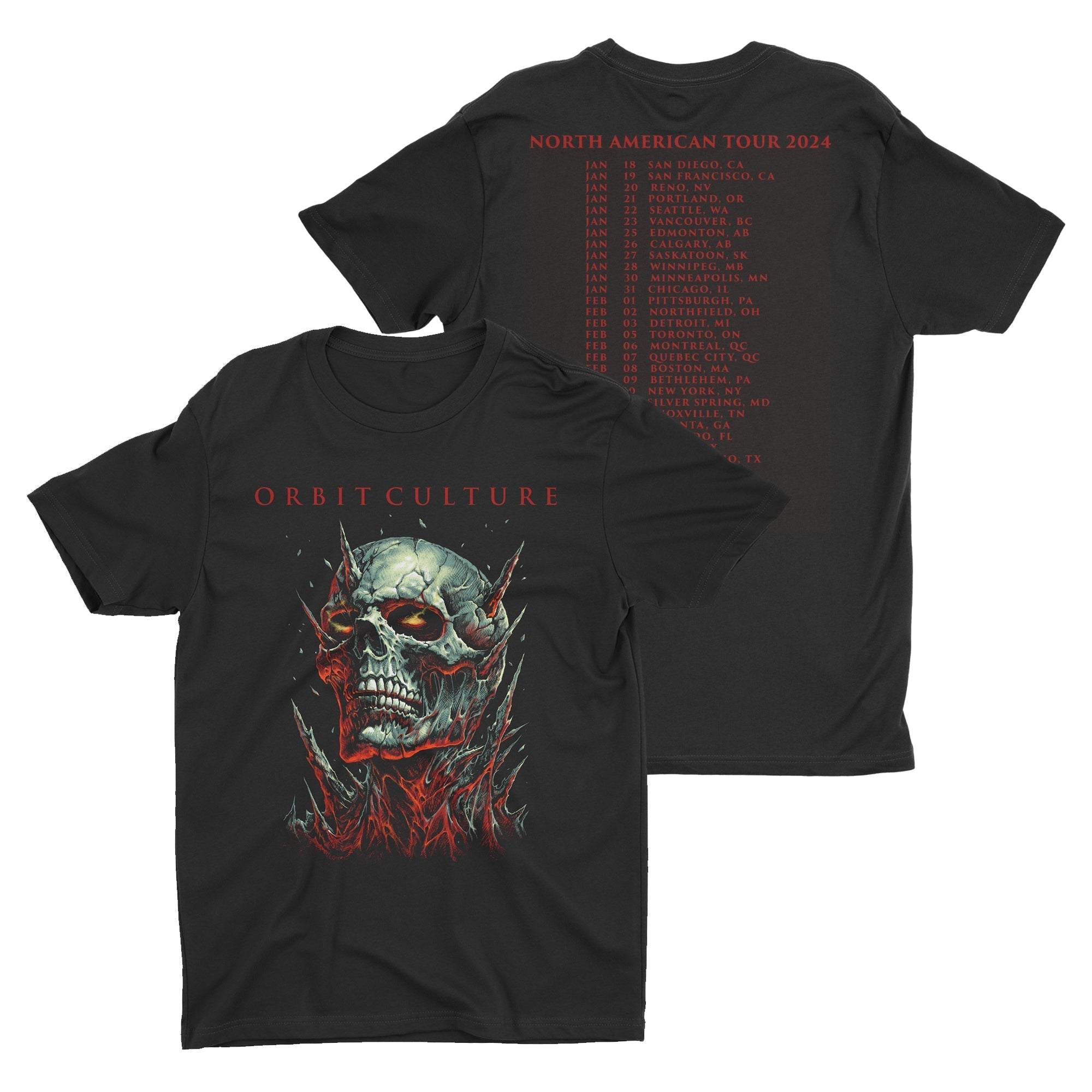 Orbit Culture - 2024 North American Skull Tour t-shirt Hoodie, Sweatshirt | CoreVibeTees.com (Image 1)