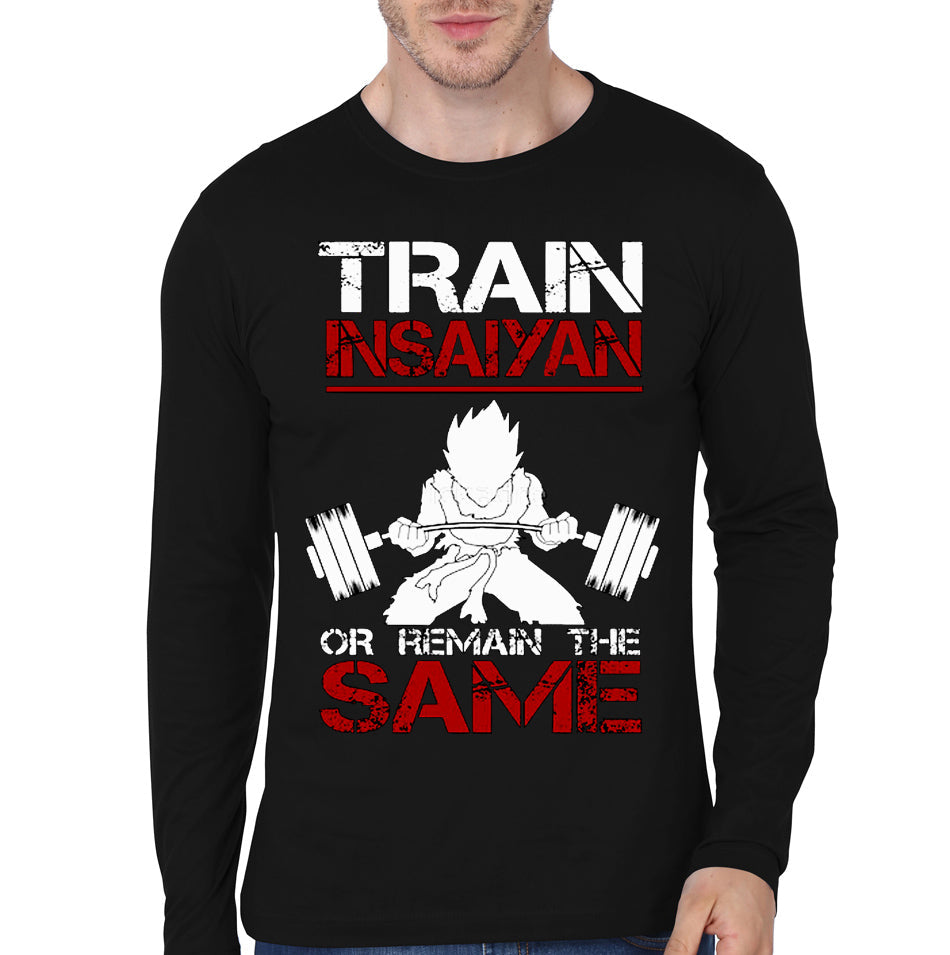 Train Insaiyan Black Full Sleeve Tee Hoodie, Sweatshirt | CoreVibeTees.com