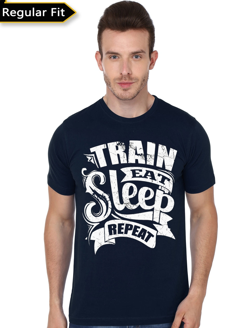 Train Eat Sleep Dark Blue Tee Hoodie, Sweatshirt | CoreVibeTees.com