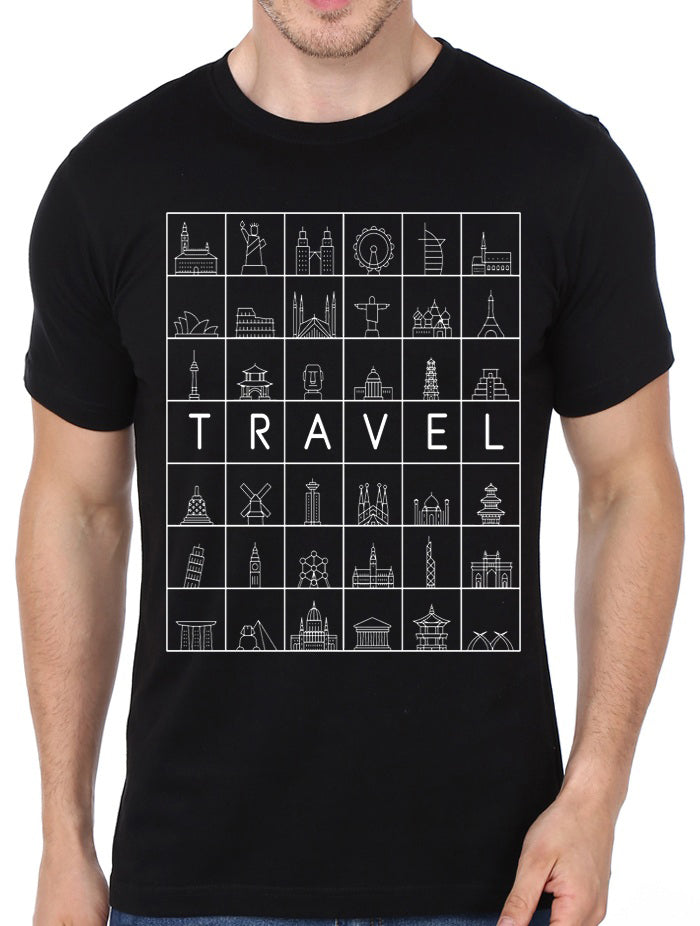 Traveller Half Sleeve Black T-Shirt Hoodie, Sweatshirt | CoreVibeTees.com
