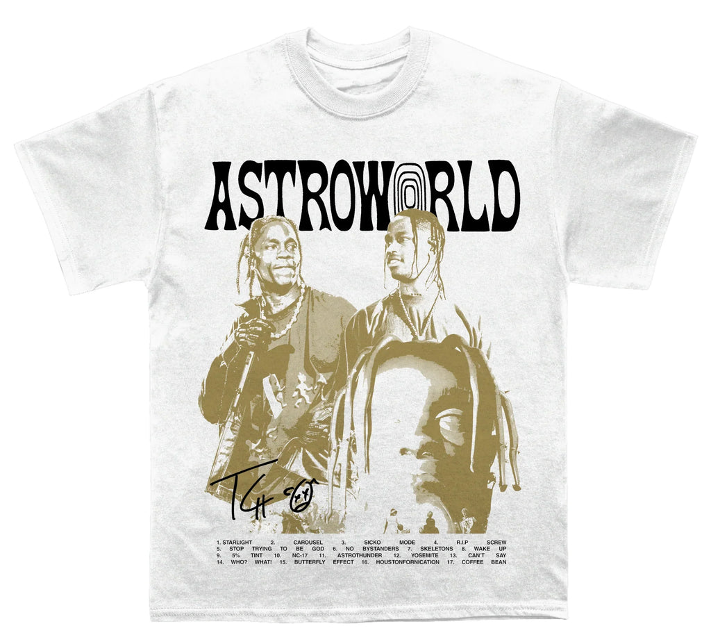 Travis Scott  "Astroworld Album" TEE Hoodie, Sweatshirt | CoreVibeTees.com (Image 1)