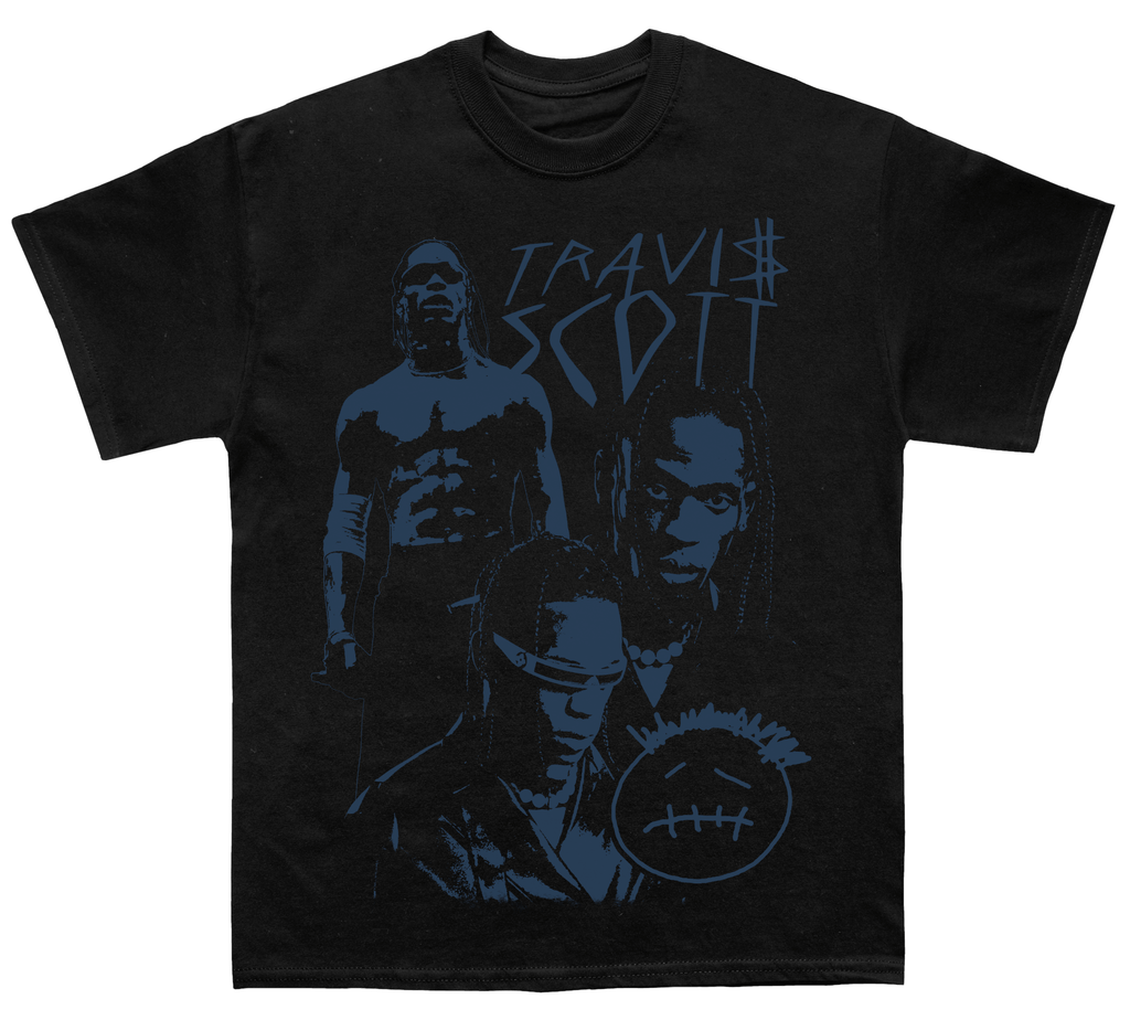 Travis Scott "Blue Silhouette" TEE Hoodie, Sweatshirt | CoreVibeTees.com (Image 1)