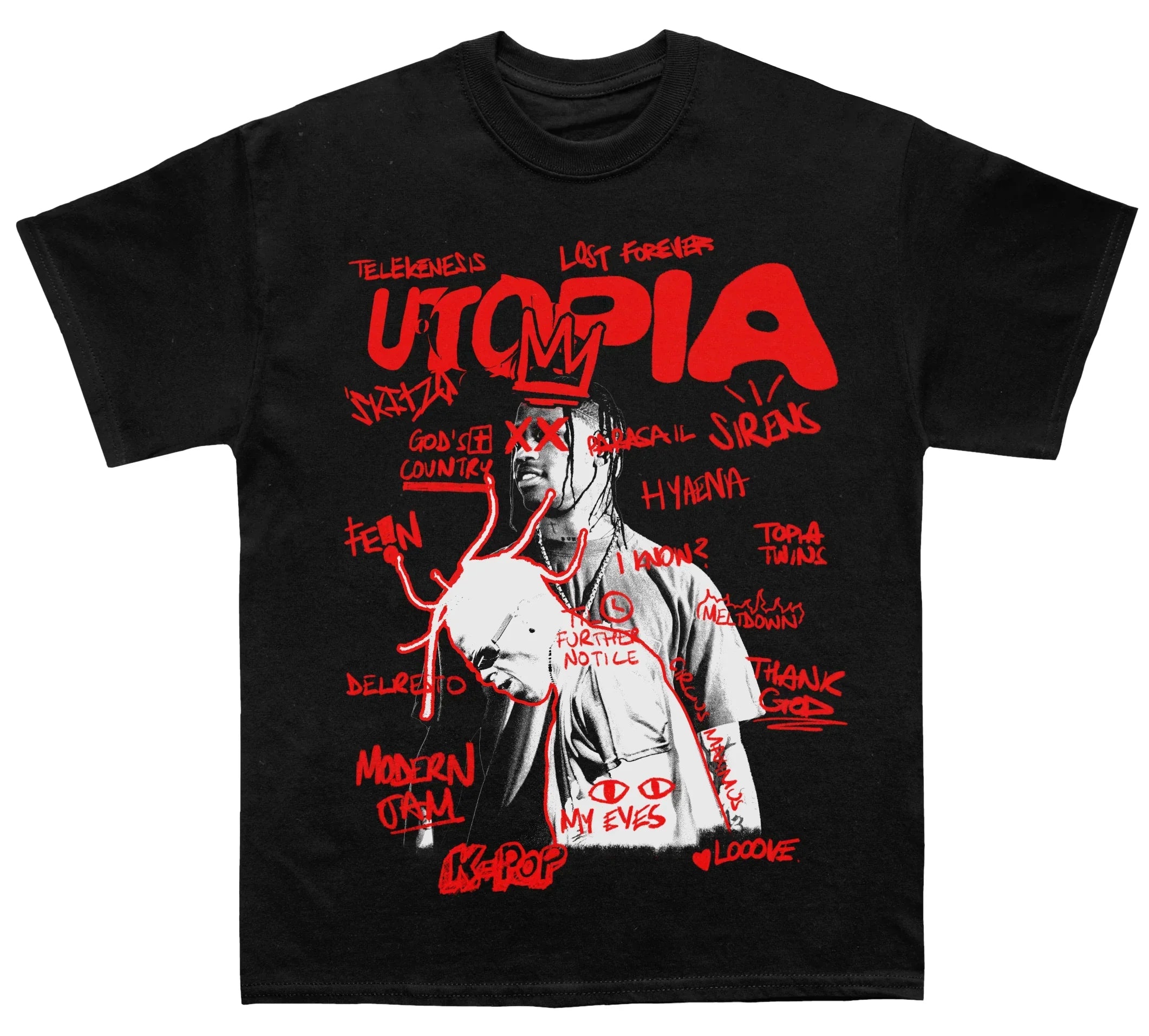 Travis Scott "Utopia Sketchbook" TEE Hoodie, Sweatshirt | CoreVibeTees.com (Image 1)