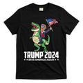 Trump Riding Dinosaur Save America Again T-Shirt Hoodie, Sweatshirt | CoreVibeTees.com